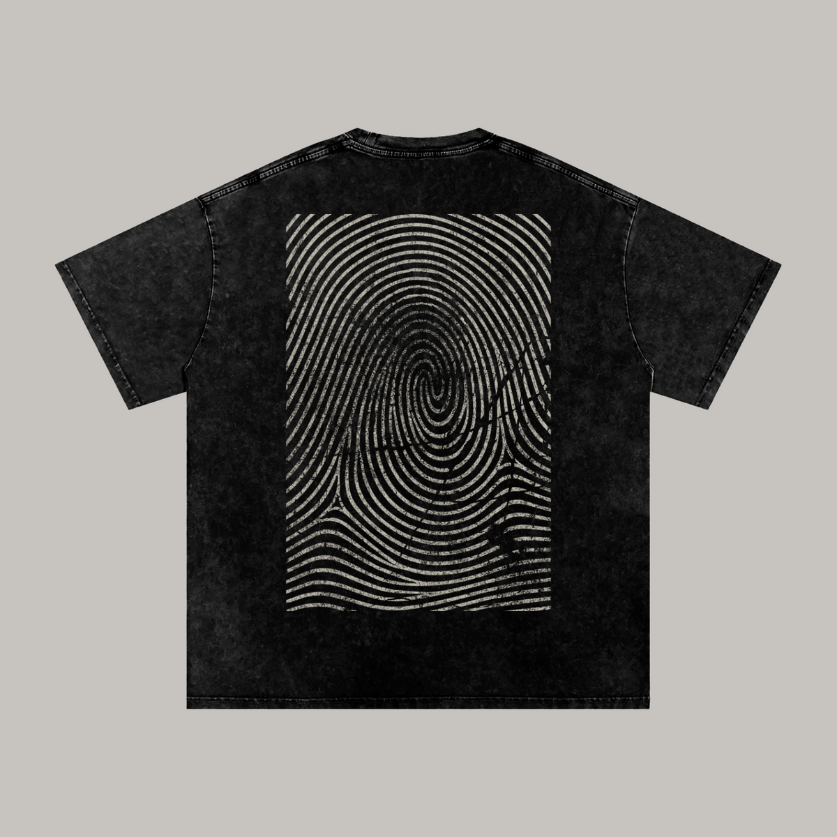 CRUXXED Fingerprint Tee Back - Chalk White